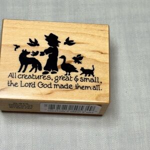 Wooden Animals Religious Rubber stamp